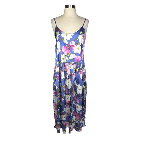 Giovanna Nicolai Floral Drop Waist Maxi Dress - Size 40 (US 4-6) - Picture 2 of 9